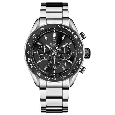 Men's Watch Giewont Chronograph Sapphire Silver Black GW9580-B1