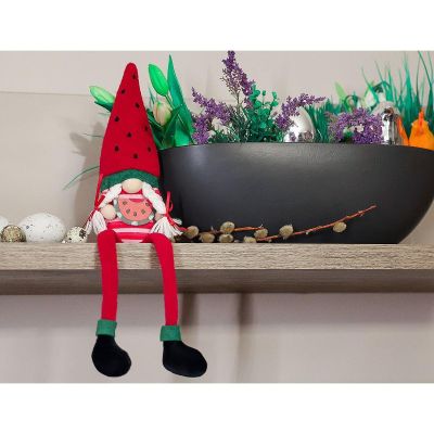 14. SPICY GNOME SITTING WATERMELON 35CM SPRING DECORATION