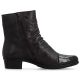 2. Women's leather ankle boots with heels, brown, insulated, Rieker Y0773-25