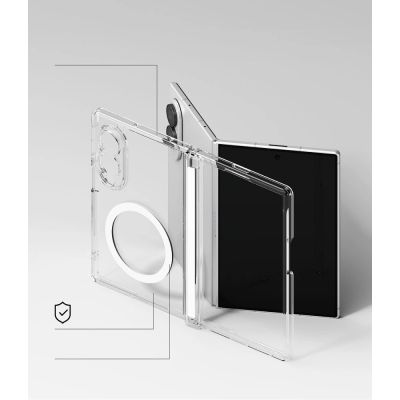 6. Ringke Fusion Flap Magnetic MagSafe Case for Samsung Galaxy Z Fold 8 - Clear