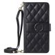 10. Samsung Galaxy A37 5G Leather Wallet Case with Stand and Shoulder Strap - Black