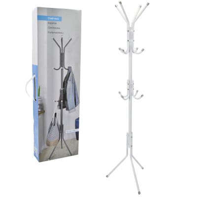 13. CLOTHES AND ACCESSORIES HANGER 3 HEIGHTS 170CM WHITE