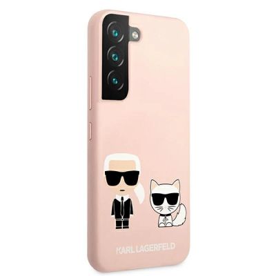 4. Karl Lagerfeld KLHCS22MSSKCI S22+ S906 hardcase jasno różowy/light pink Silicone Ikonik Karl & Choupette