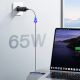 11. Joyroom JR-TG10 65W GaN 2x USB-C + USB-A wall charger with 100W USB-C - USB-C 1.2m cable - black