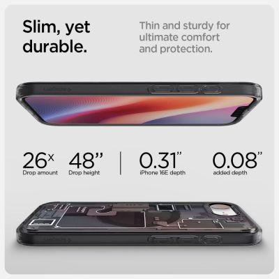 14. Spigen Ultra Hybrid MagSafe Case for iPhone 16e / 17e Zero One - Black