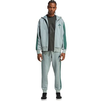 6. Men's adidas Essentials 3-Stripes Fleece Pants Mint KD4836