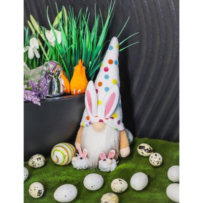 2. gnome bunny 25cm polka dots boy spring decoration