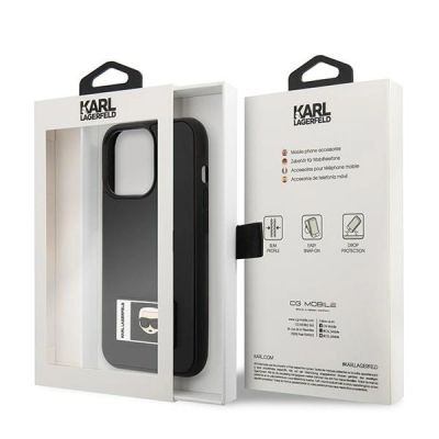 8. Karl Lagerfeld Ikonik Patch Case for iPhone 13 Pro Max - Black