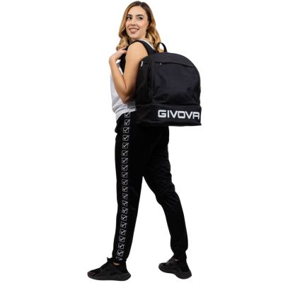 2. Givova Zaino Sport Small Backpack with Stiffened Bottom Black B029-0010-UNICA