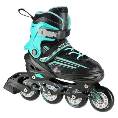 NILS Extreme NH18190 2in1 roller skates, black and blue, size S (29-33), with replaceable hockey blade