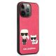 4. Karl Lagerfeld Ikonik Karl&Choupette Case for iPhone 13 Pro / iPhone 13 - Fuchsia