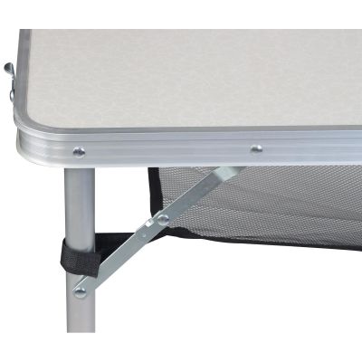12. FOLDABLE CAMPING TABLE 120x60x70/62/55CM 4 CHAIRS AND SHELF