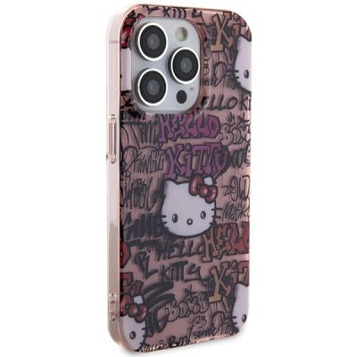 4. Hello Kitty IML Tags Graffiti case for iPhone 13 Pro Max - pink