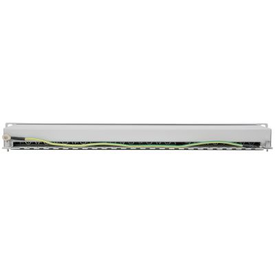 4. INTELLINET 24-Port Cat6a Patchpanel FTP 1HE gray