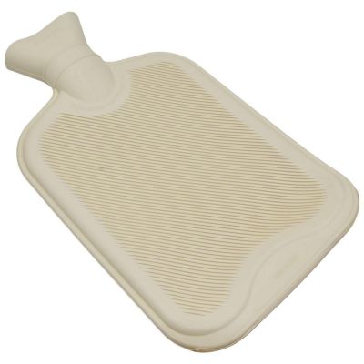 3. Green Rubber Hot Water Bottle in Knitted Cover, 1.75 l