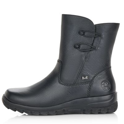 7. Rieker Z7172-00 Waterproof Leather Women's Comfortable Black Ankle Boots