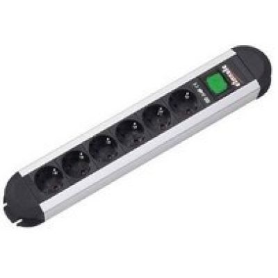 2. Bachmann PRIMO power strip 1.75 m 6 x network sockets Black, Gray
