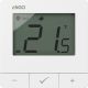 Temperature controller, battery-powered, white, ZigBee/868MHz, surface-mounted