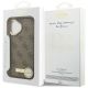8. Guess 4G Logo Plate MagSafe case for iPhone 17 - brown