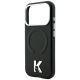 6. Karl Lagerfeld Grained Embossed Ring & Kameo Logo MagSafe Case for iPhone 18 Pro / 17 Pro - Black