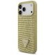 2. Guess Rhinestone Triangle Logo Case for iPhone 17 Pro Max - Gold