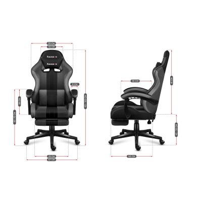 21. Huzaro Force 4.7 Grey Mesh Gaming Chair