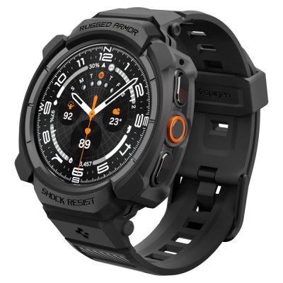 Spigen Rugged Armor Pro Case Strap for Samsung Galaxy Watch Ultra 2 2026 47mm - Matte Black