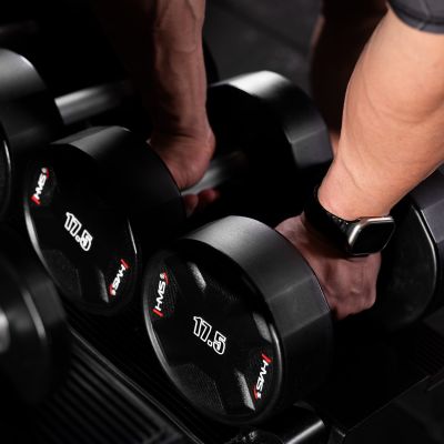 3. HPC 17.5 KG POLYURETHANE Dumbbell CPU HMS