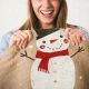 6. JUTE GIFT BAG 70X50CM SNOWMAN