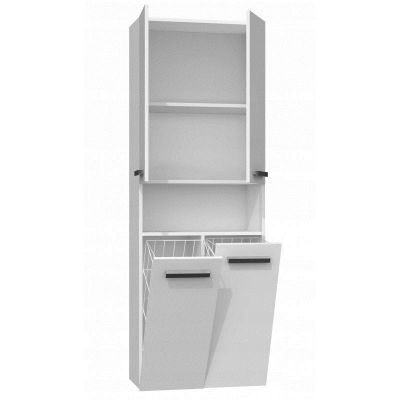 2. NEL BATHROOM COLUMN WHITE HALF 2 DOOR BASKETS K SET