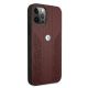 4. BMW Leather Curve Perforate Case for iPhone 12 / iPhone 12 Pro - Red
