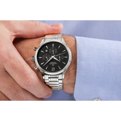 4. Giewont Chronograph Sapphire Silver Men's Watch GW6310-B2
