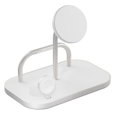 ZENS ZEDC29W/00 Charger, Indoor, AC, USB, Wireless Charging, 1m, Silver, White