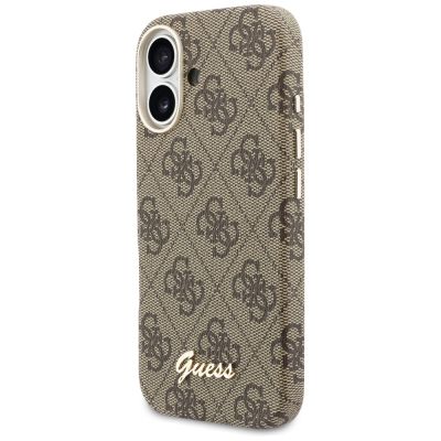 2. Guess 4G Script MagSafe Case for iPhone 17 - Brown