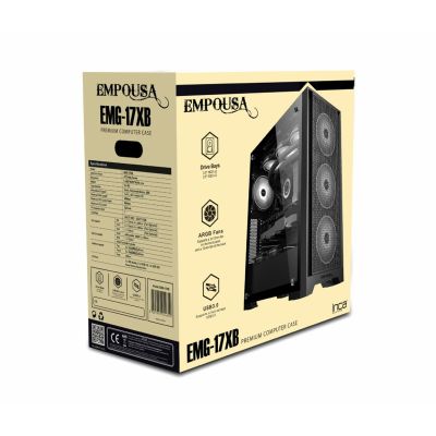 9. Inca EMG-17XB Midi Tower Computer Security & Mounts Black
