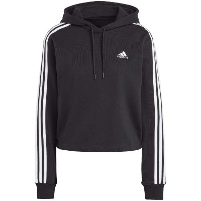 8. adidas Essentials 3-Stripes French Terry Crop Hoodie W IC8767