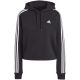 8. adidas Essentials 3-Stripes French Terry Crop Hoodie W IC8767