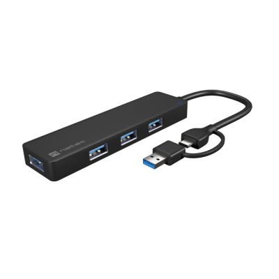 2. NATEC HUB USB-C 3.0 MAYFLY 4-PORTS + USB-A ADAPTER NHU-2023