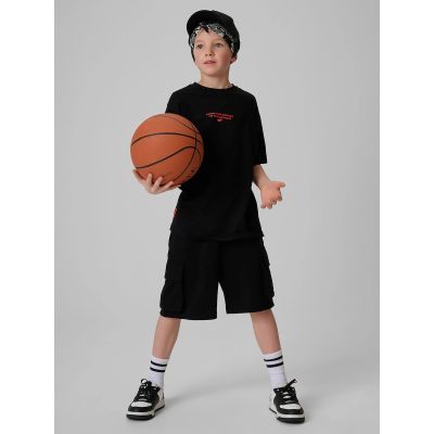 4. Boy's loose T-shirt with print 4F 4FJRSS26TTSHM3835-20S