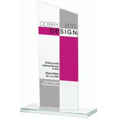 2. Glass trophy with LuxorJet color print