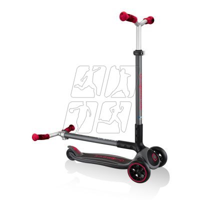 19. Globber Master Prime 3-wheel scooter / Black - New Red 664-102