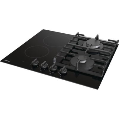 2. GORENJE GCE691BSC gas-ceramic hob 60 cm | 4 ceramic zones + 1 gas burner | electric ignition | black