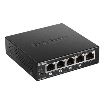 2. D-Link DGS-1005P/E Network Link Unmanaged Gigabit Ethernet (10/100/1000) PoE Support Black
