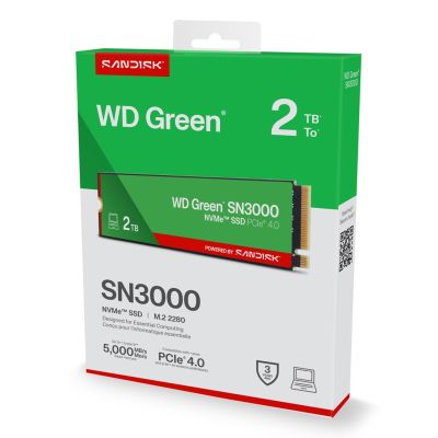 9. WD Green SN3000 2TB M.2 NVMe SSD WDS200T4G0E