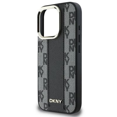 6. DKNY Checkered Pattern Magsafe iPhone 16 Pro Case - Black