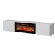 5. LARA TV cabinet 183x35x37 white matt + black fireplace