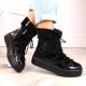 12. Filippo W PAW475A insulated leather platform boots, black