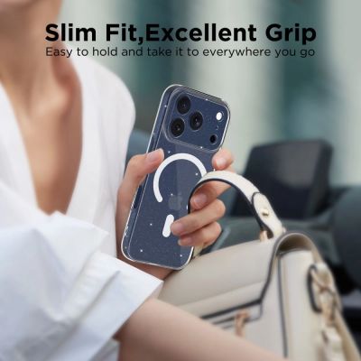 4. Tech-Protect FlexAir MagSafe Case for iPhone 17 Pro - Clear Glitter