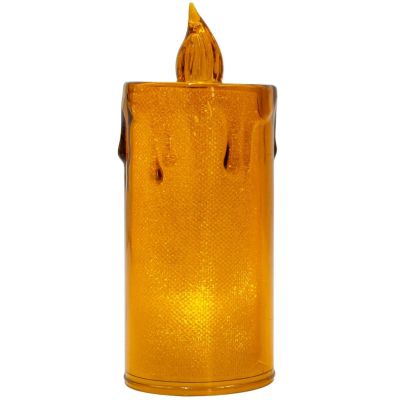 11. DECORATIVE CANDLE 12.5 CM AMBER WARM WHITE 1 LED