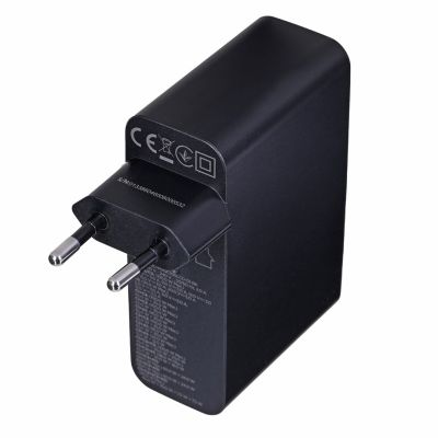 4. GEMBIRD 4-PORT FAST GAN (PD) USB MAINS CHARGER (3X USB-A + 1X USB TYPE-C) 100W, BLACK